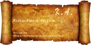 Kutschera Anita névjegykártya